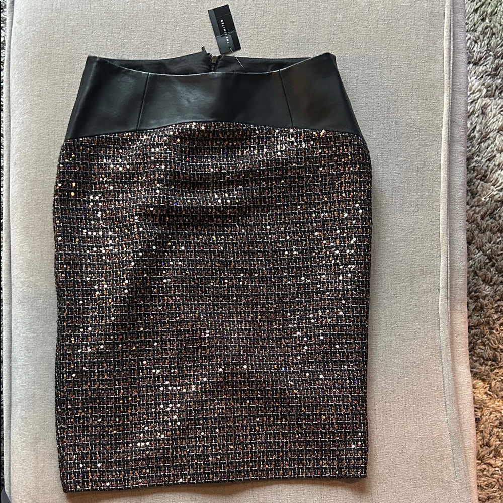 The Limited Black and Bronze Sequin Pencil Skirt - Brand New Size 0